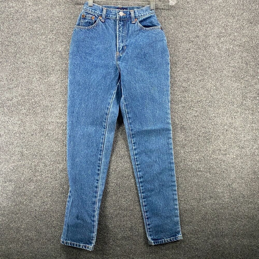 GAP Jeans Womens 1 Long Blue Tapered High Rise Slim Fit Mom Vintage 90s 80s